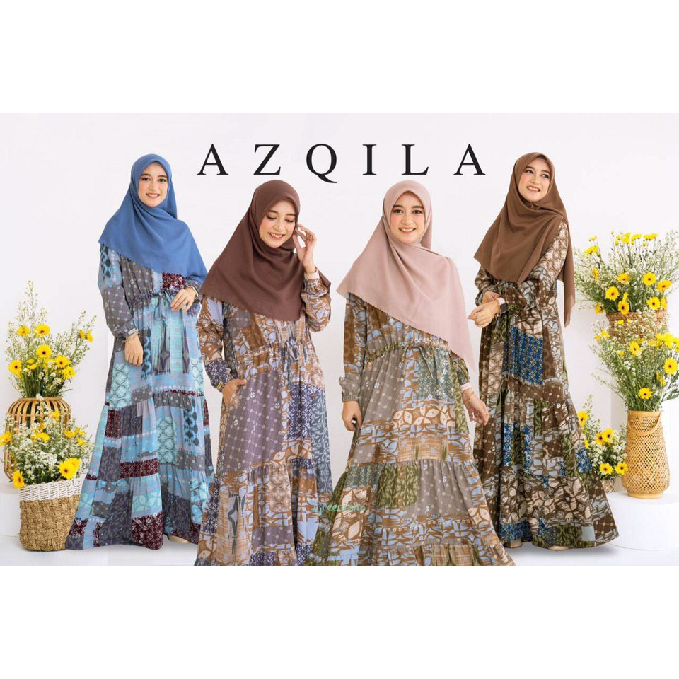 AZQILA DRESS UKURAN M L BY GREENISM