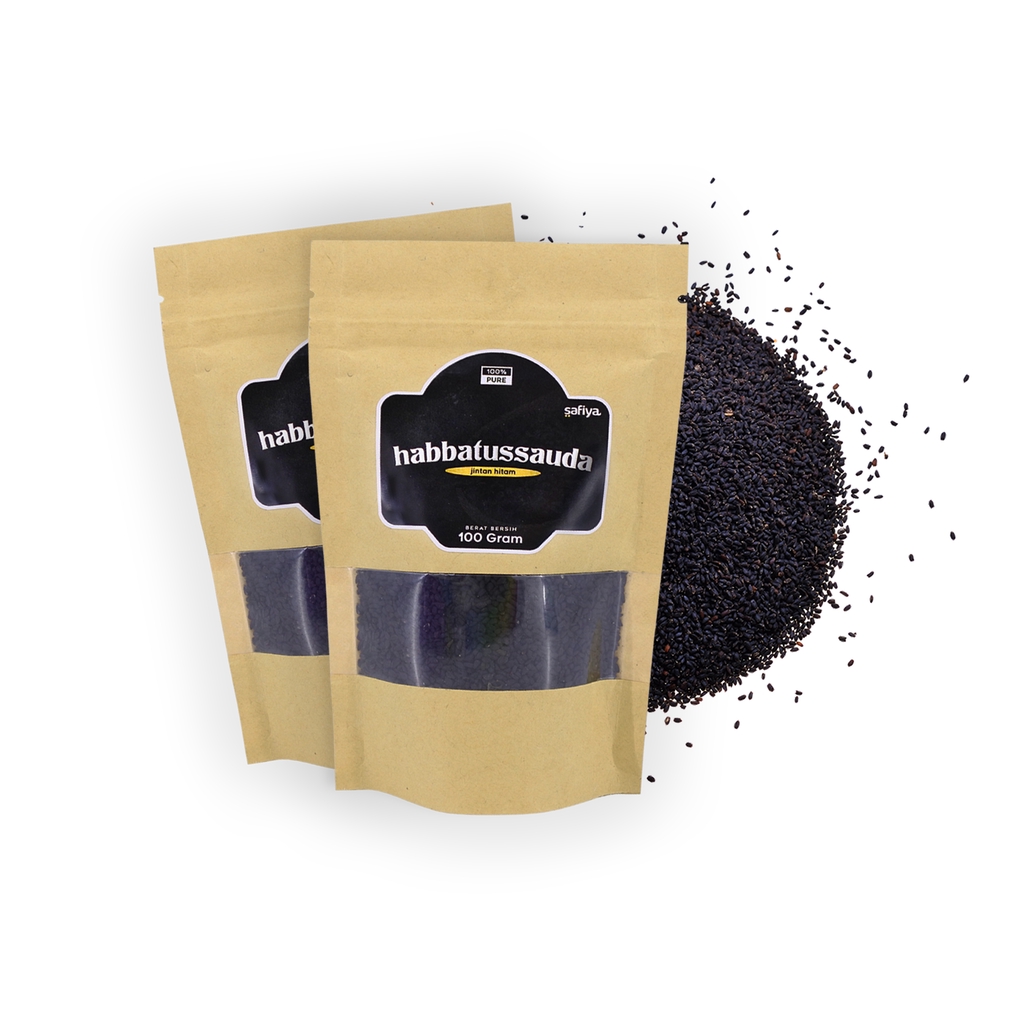 

Biji Habbatussauda non kapsul 500 gram Jintan Hitam Bubuk Nigella Sativa Black Seed Safiya Herbal