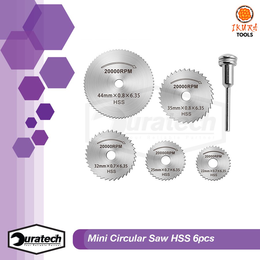 Promo Mata Bor Gergaji Mini Grinder Potong Hss / Mata Gergaji Set 6Pcs Mini Die Grinder Dremel Pvc
