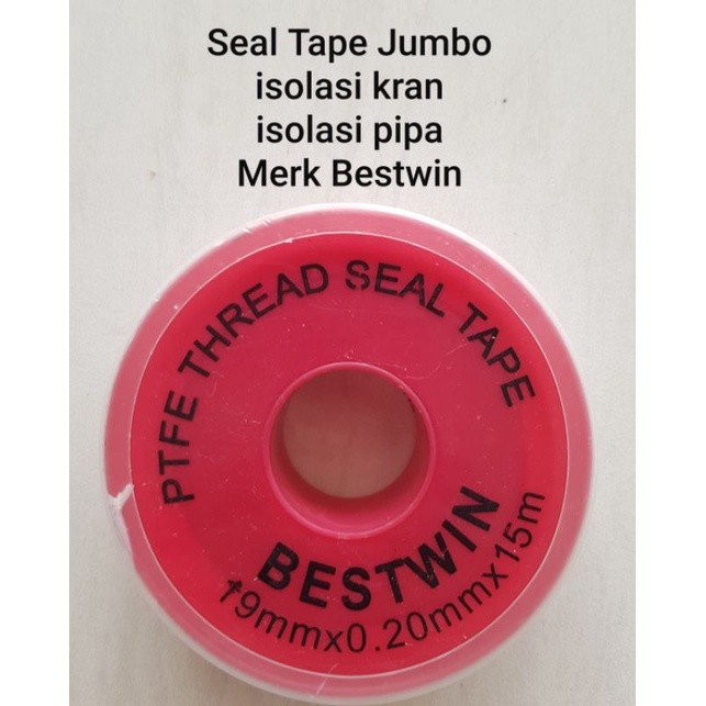 Seal Tape Jumbo 15Meter Seltip isolasi kran isolasi pipa Merk Bestwin