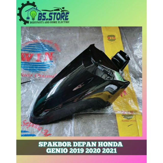 SPAKBOR DEPAN HONDA GENIO KOJ 2019 2020 2021 HITAM | FRONT FENDER GENIO HITAM KOJ 2019 2020 2021 | MERK WIN