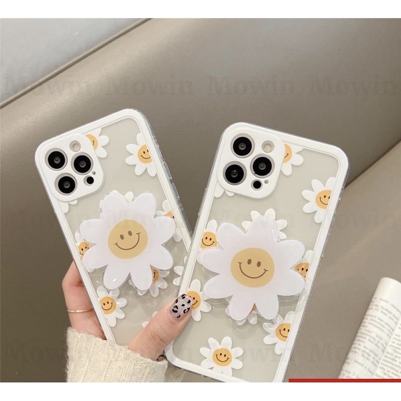 Flower case with popsocket for iphone 12 11 xr x etc