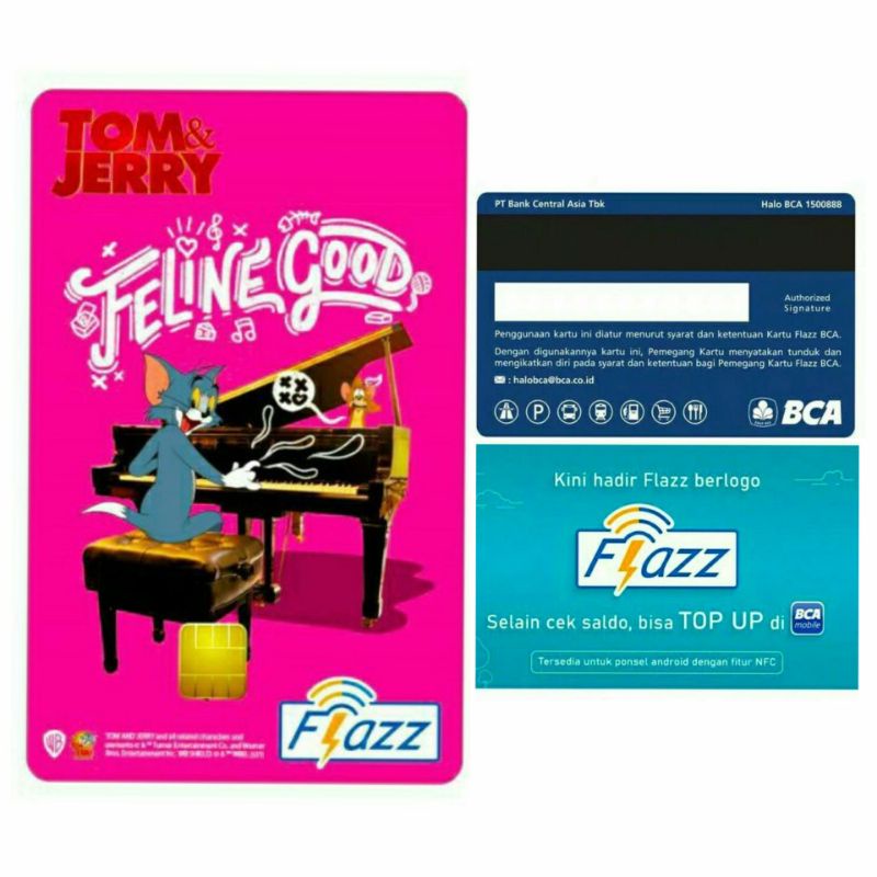 Kartu Flazz BCA Gen 2/Gen2 Tom &amp; Jerry - FELINE GOOD ORI /Like eTOLL eMONEY Tapcash or Brizzi