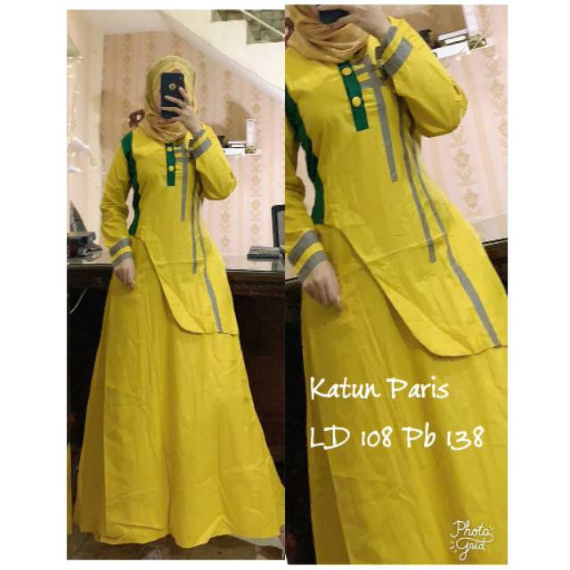 Gamis inayah / gamis katun / gamis casual / tuneeca / ninos