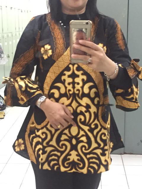 Terlaris Serut Genes Jelita Tunic Navbor Yelbor Whitbor Creambor Tunik Batik Modern Hrb030 Dolbi Dob