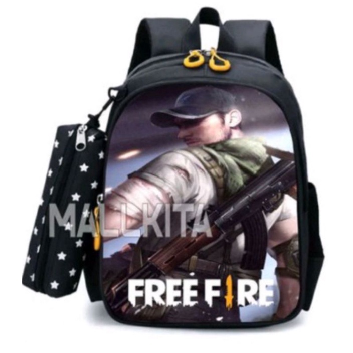 DAEYBAG-TAS RANSEL ANAK PAUD/TK/SD/SMP MOTIV PRINT FREE FIRE TREND MASA KINI