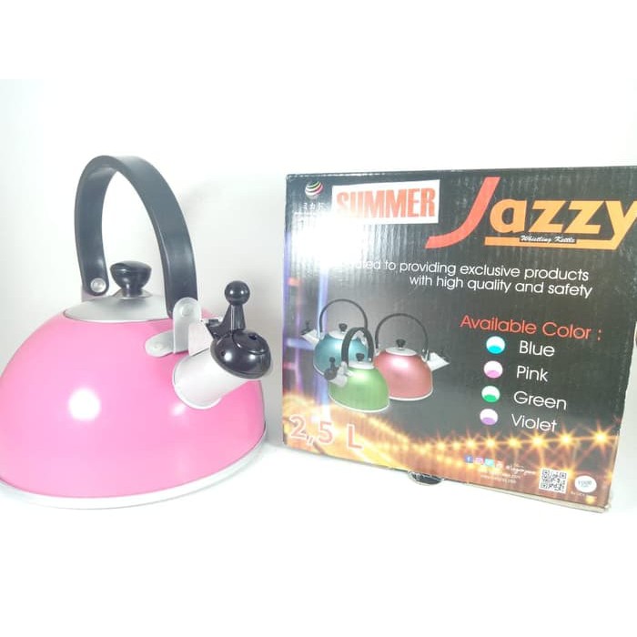 Teko Air Masak Stainless Steel Jazzy Bunyi 2-5 liter