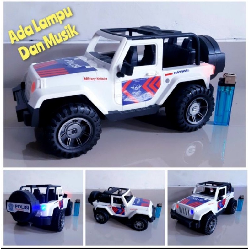 mainan kendaraan Jeep polisi-mainan mobil patwal polisi