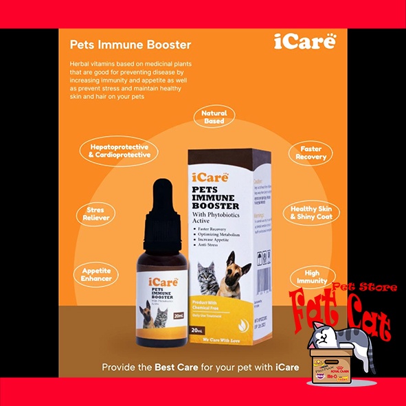 Vitamin iCare immune booster Vitamin untuk hewan vitamin kucing anjing