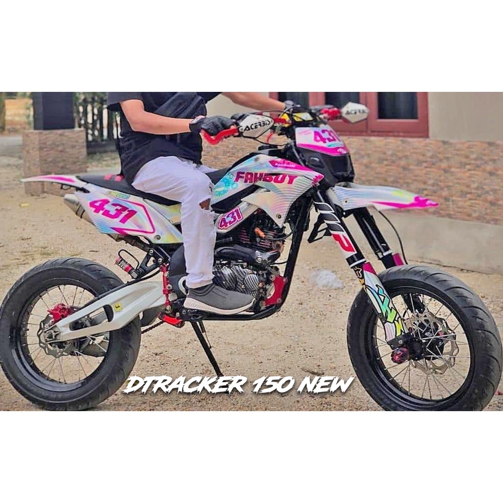 Decal Stiker Motor DTRACKER 150 SE NEW SUPERMOTO HOLOGRAM Full Body Sticker Custom Variasi MotorTrai