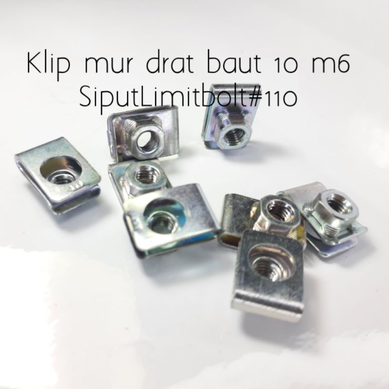 klip plat mur clip mur m6 drat baut 10