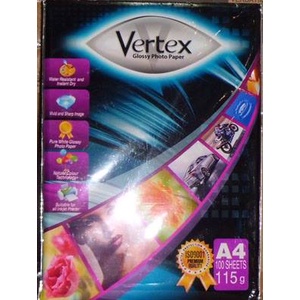 

Senikertas- Glossy Photo Paper 115 Gsm Vertex Isi 100 Lbr -Kertas-Seni.