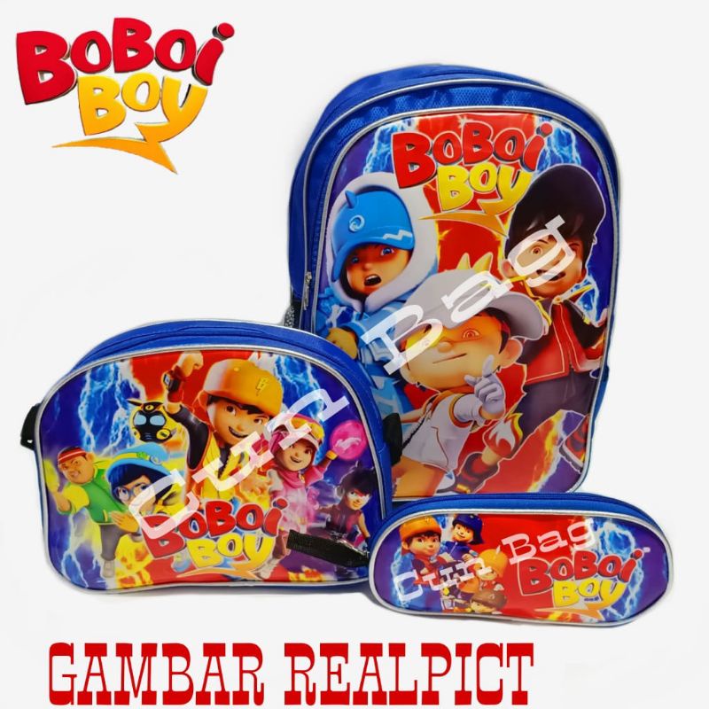 tas boboy boy terbaru 3in1 boboy boy tas sekolah rangsel boboy boy