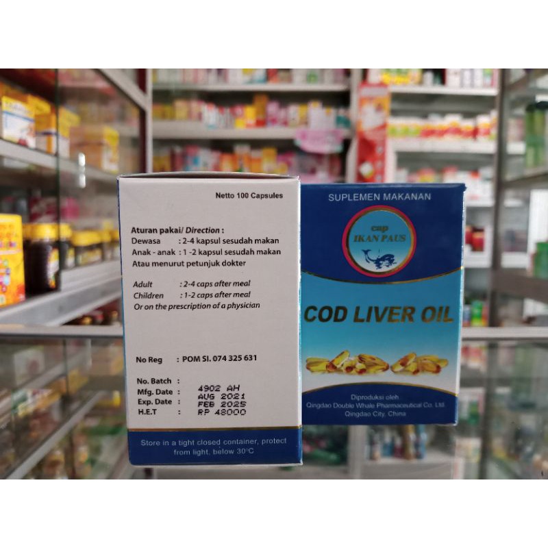 MINYAK IKAN COD LIVER OIL CAP IKAN PAUS ED 10/2026