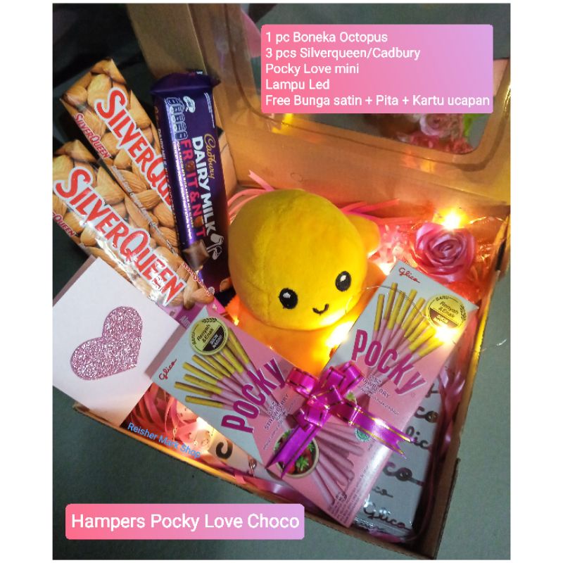

NOB Hampers Pocky Love + Boneka kado hadiah Birthday wisuda anniversary valentine