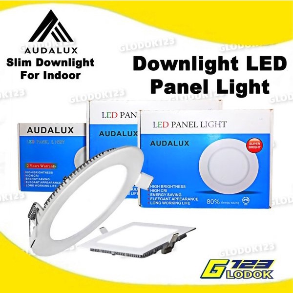Lampu Downlight 6W 12W Lampu LED Panel Light Indoor Audalux