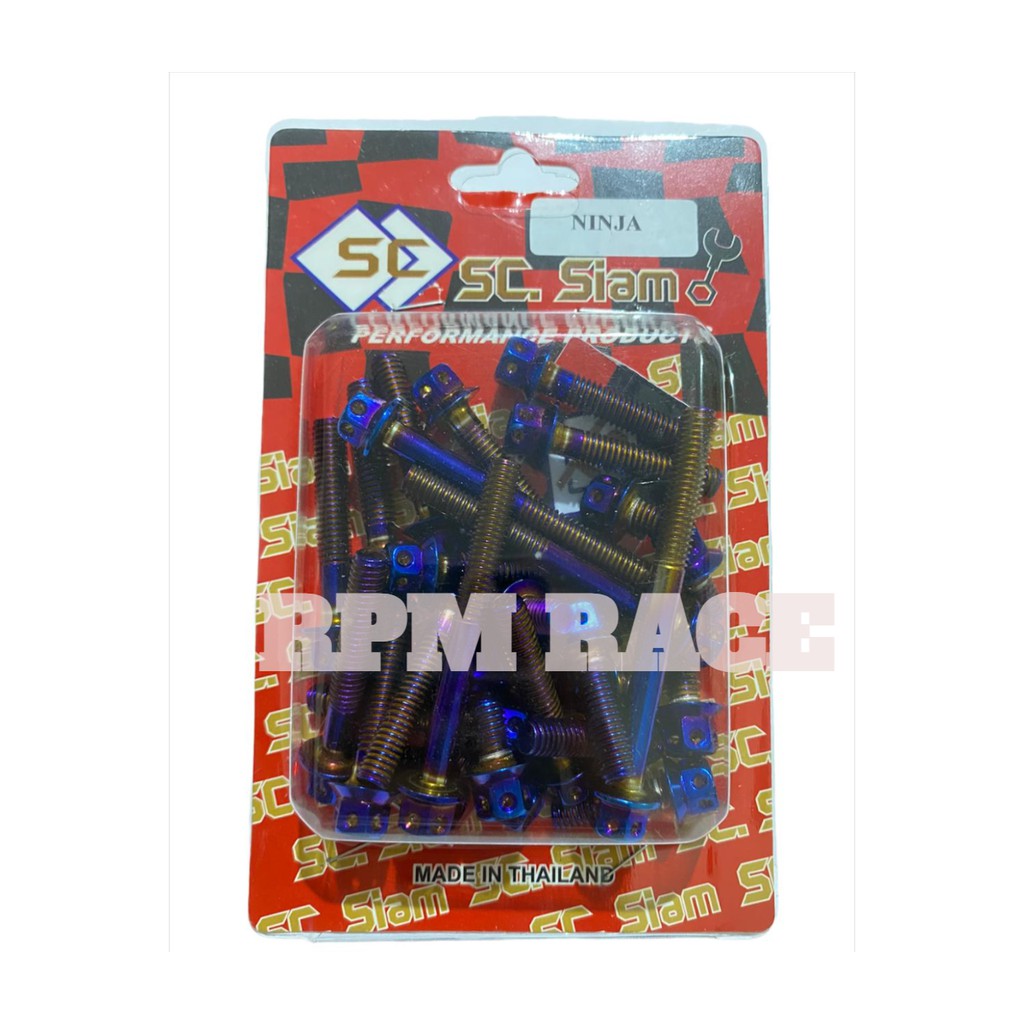 Baut probolt flower thailand blok mesin ninja r ninja rr kiri kanan merek SC SIAM