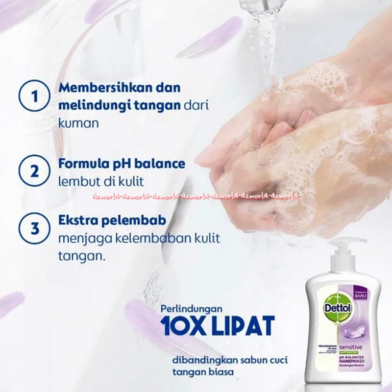 Dettol 200ml Original Sensitive Re-Energize Handwash Anti Bakteri Refill Sabun Cuci Tangan