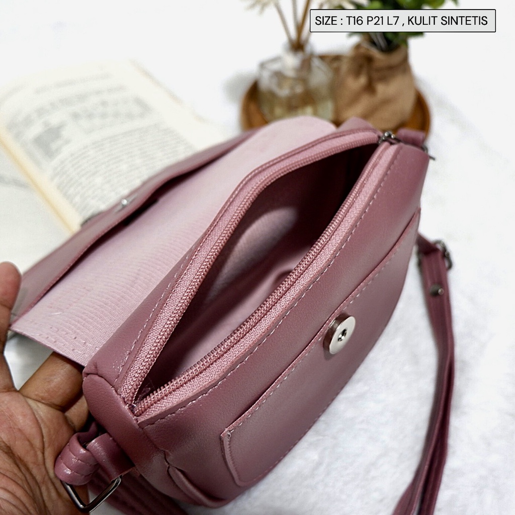 COD BUN Tas Selempang Mini Simple Polos Dengan Model Kucir Slingbag Cross Body Simple dan Stylish