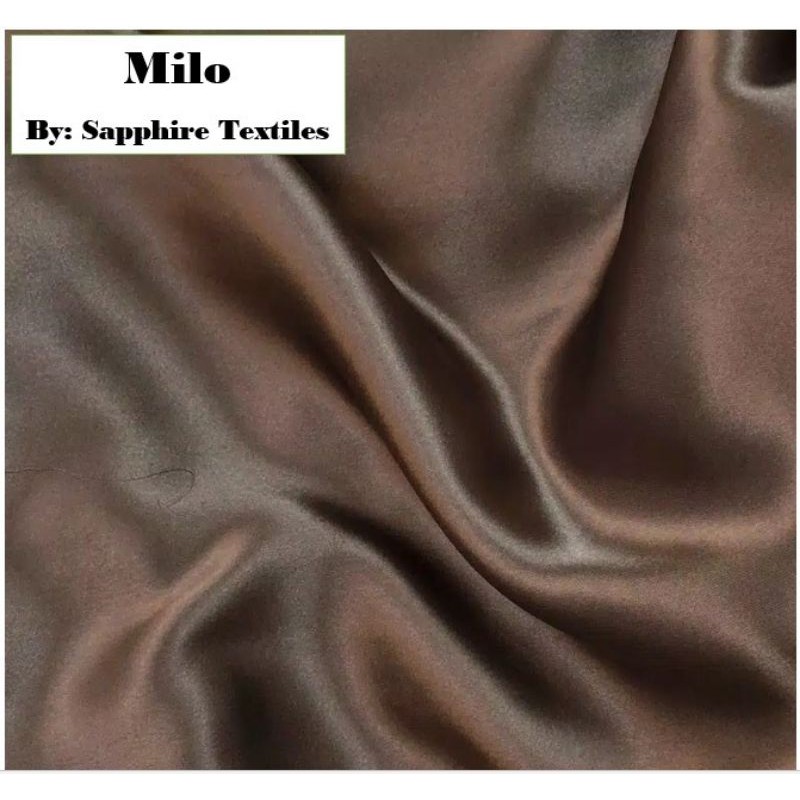 1Meter Kain Satin Silk Kilap Premium Jakarta Maxmara Lux (Jenis Bahan) Satin Bridesmaid Saten Silk Premium Kilap Bahan Satin Silk Charmuse Meteran Grosir Murah dan Bagus-Milo