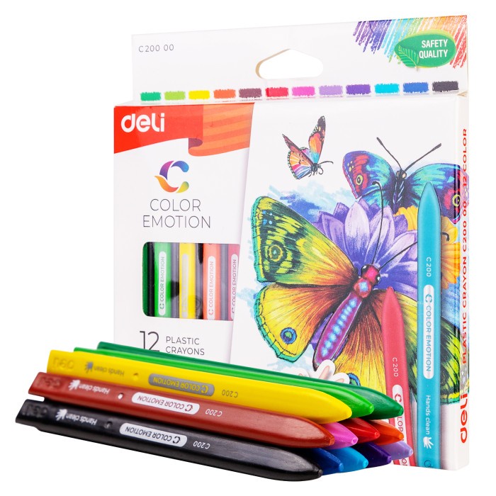 

DELI Crayon Plastik Color Emotion 12 Warna - EC20000