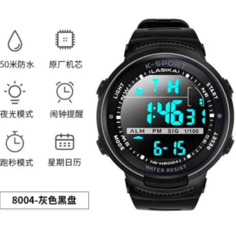 JAM TANGAN COWOK TERBARU DIGITAL SPORT FASHION PRIA JAM TANGAN PRIA WATER PROF BISA BUAT RENANG JAM TANGAN PRIA DIGITAL PRIA WARNA HITAM