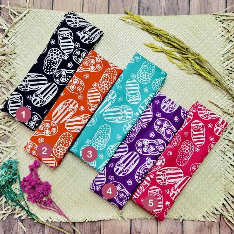 Kain Batik Cap Motif sandal jepit