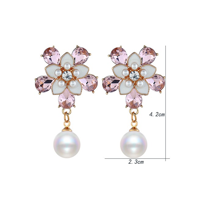 LRC Anting Tusuk Fashion Color Alloy Earrings F40639