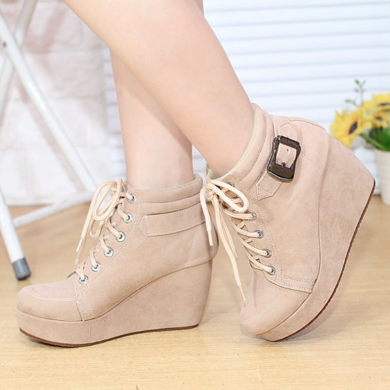 Boots wedges wanita Bay 02