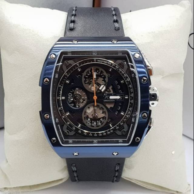JAM TANGAN ALEXANDRE CHRISTIE AC 6411 BLUE BLACK ORIGINAL RESMI