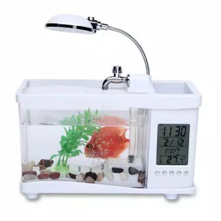 PH.Medan Aquarium Dengan Desk Lamp dan Digital Display