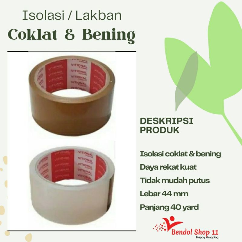 

Lakban isolasi coklat & bening