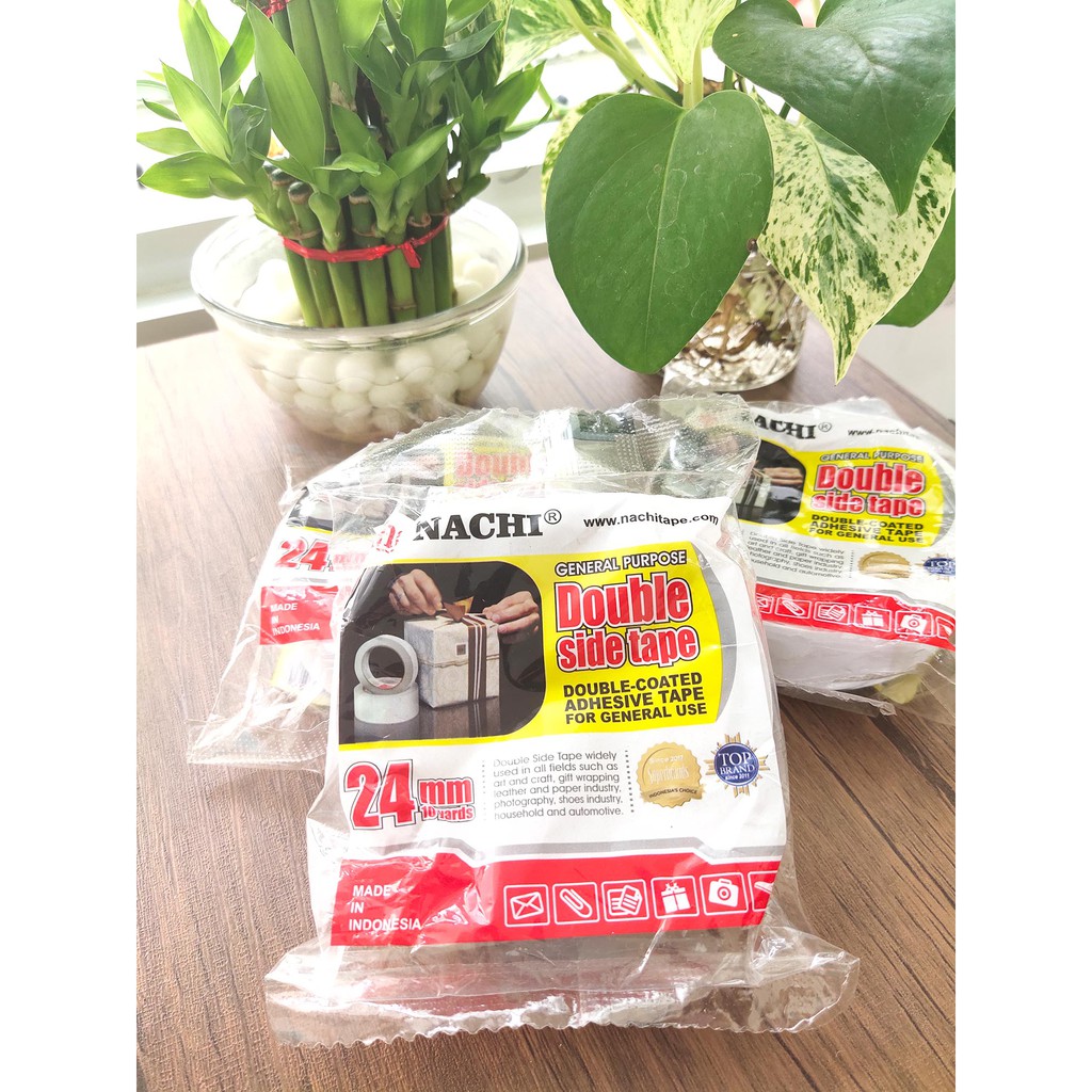 

Nachi Double Tape Lakban Selotip Plakban Isolasi 24mm Solasi 1 Inchi