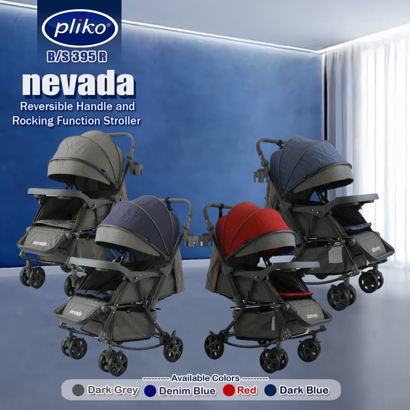 Makassar - Stroller Pliko Nevada 395 Ukuran XL Besar / Kereta Dorong Bayi