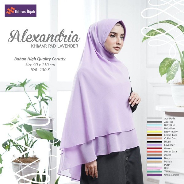 NIBRAS HIJAB ALEXANDRIA KHIMAR PAD HIJABERS KERUDUNG SYARI FASHION MUSLIMAH