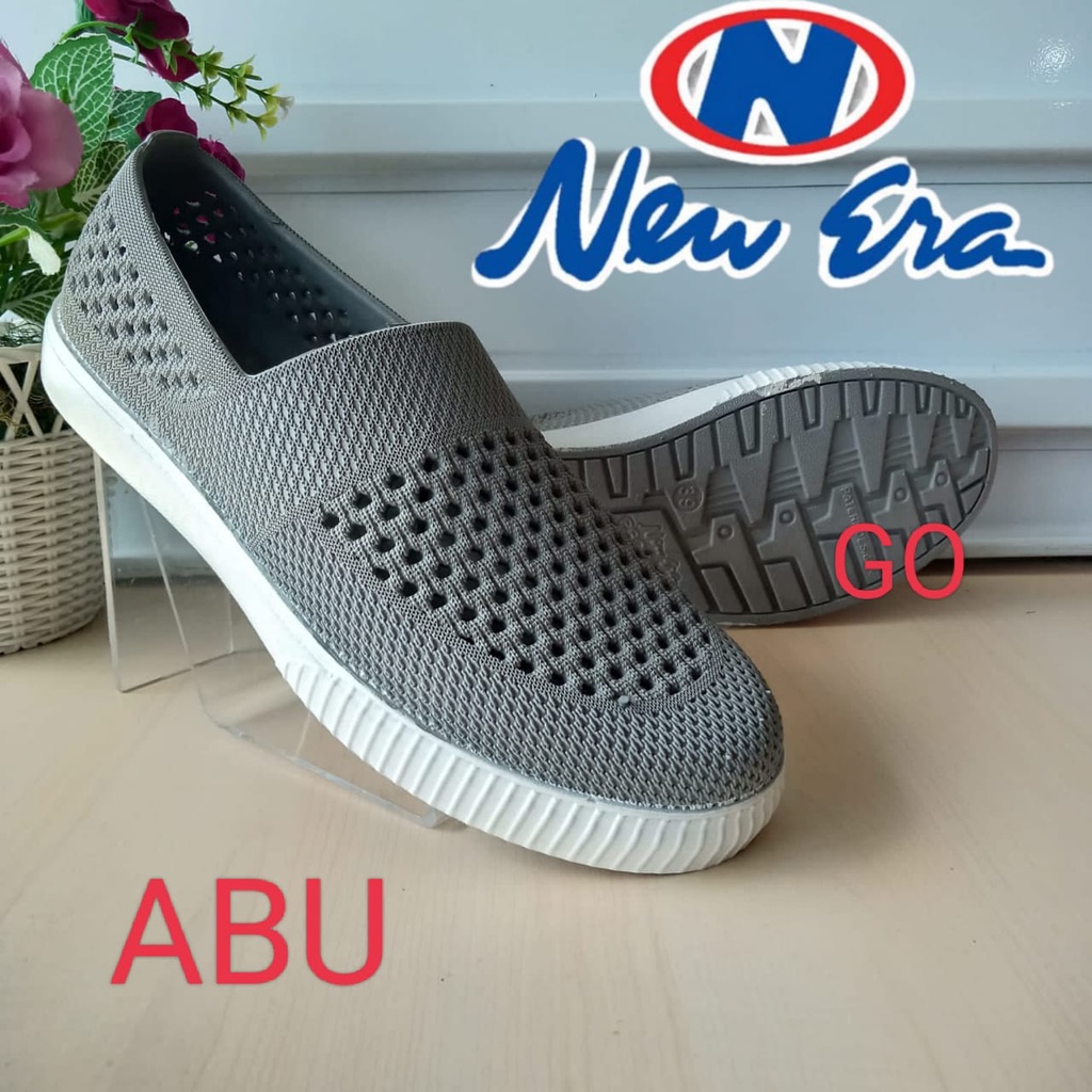 gof NEW ERA LB 12011 Sepatu Slip On Wanita Karet Terbaru Original Murah Sepatu Cewek Termurah