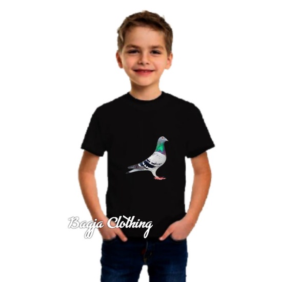 Kaos anak logo burung merpati balap baju anak merpati balap
