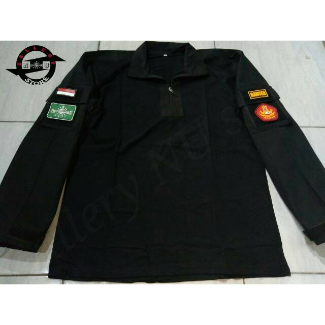 KAOS TACTICAL BANSER BEWARNA HITAM MURAH