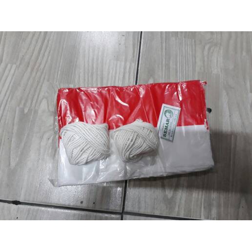 bendera plastik cap semar (100lembar ) + benang