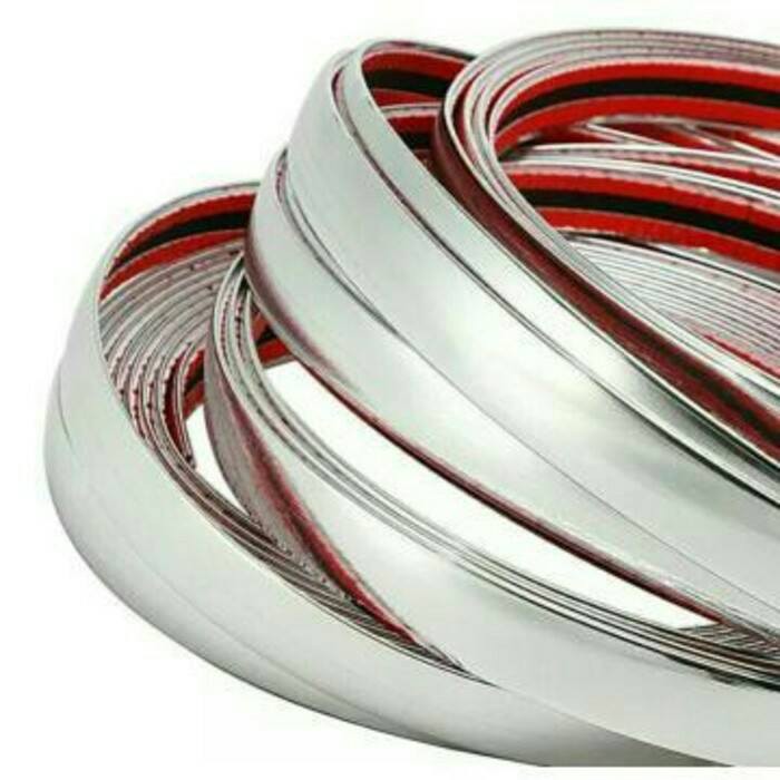 HARGA GROSIR List Moulding Chrome Bumper 18 mm x Panjang 7,5 Mtr