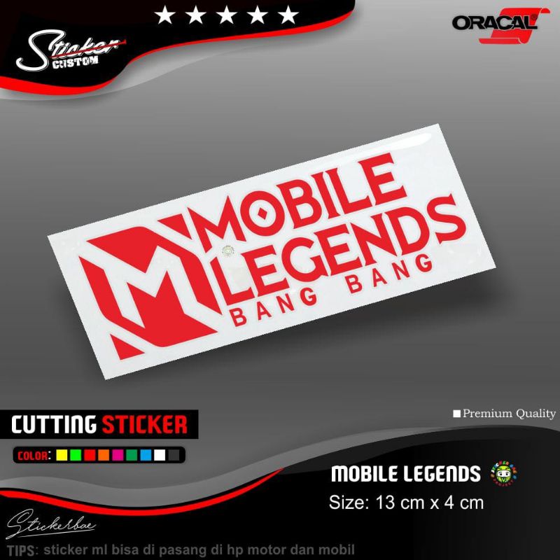 Sticker mobil legend bang bang cutting sticker 1pcs