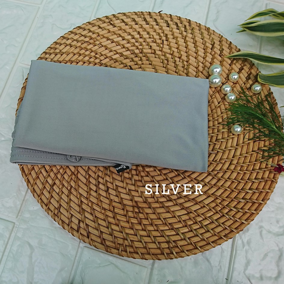 Jilbab Jersey Hijab Instan Bergo Antem Kerudung Pet Anti Tembem original-silver