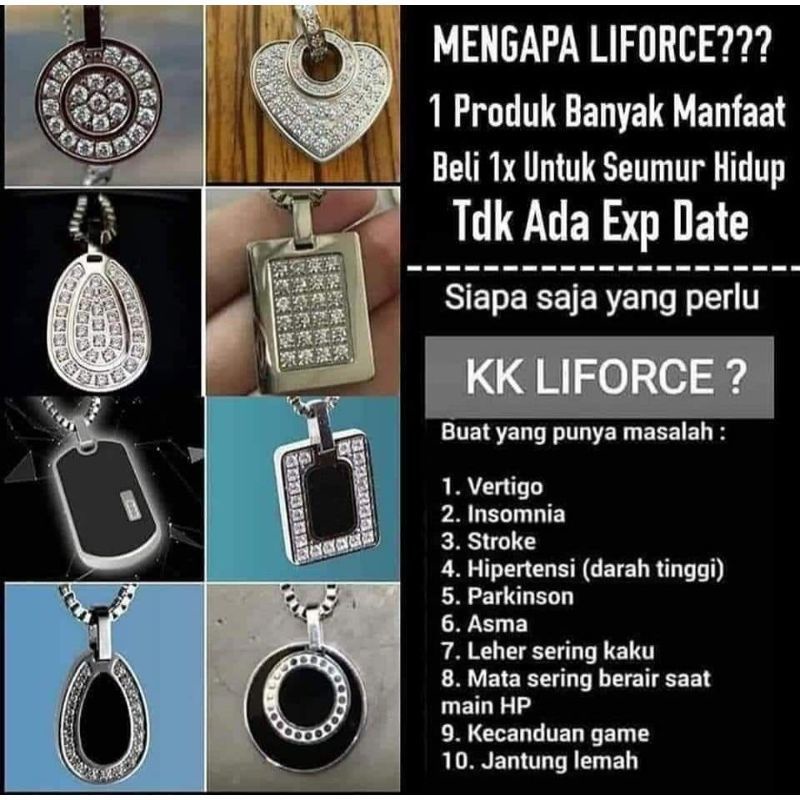 Jual Kalung Kk Liforce Crystal Series Kk Liforce Crystal Swarovski Kalung Kesehatan Anti Radiasi Indonesia Shopee Indonesia