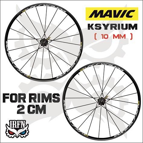 Stiker Decal Rims Mavic Ksyrium lebar 1 cm