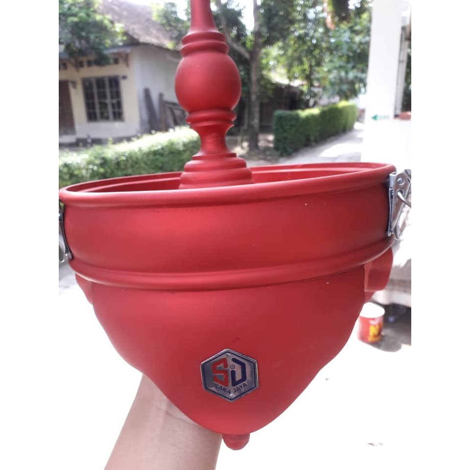 TEBOK PLECI HELOPET STYLISH WARNA MERAH SCOPPY MERK SAKA JAYA
