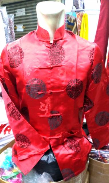 NEW RESTOCK Cheongsam Pria Lengan Panjang Motif Random