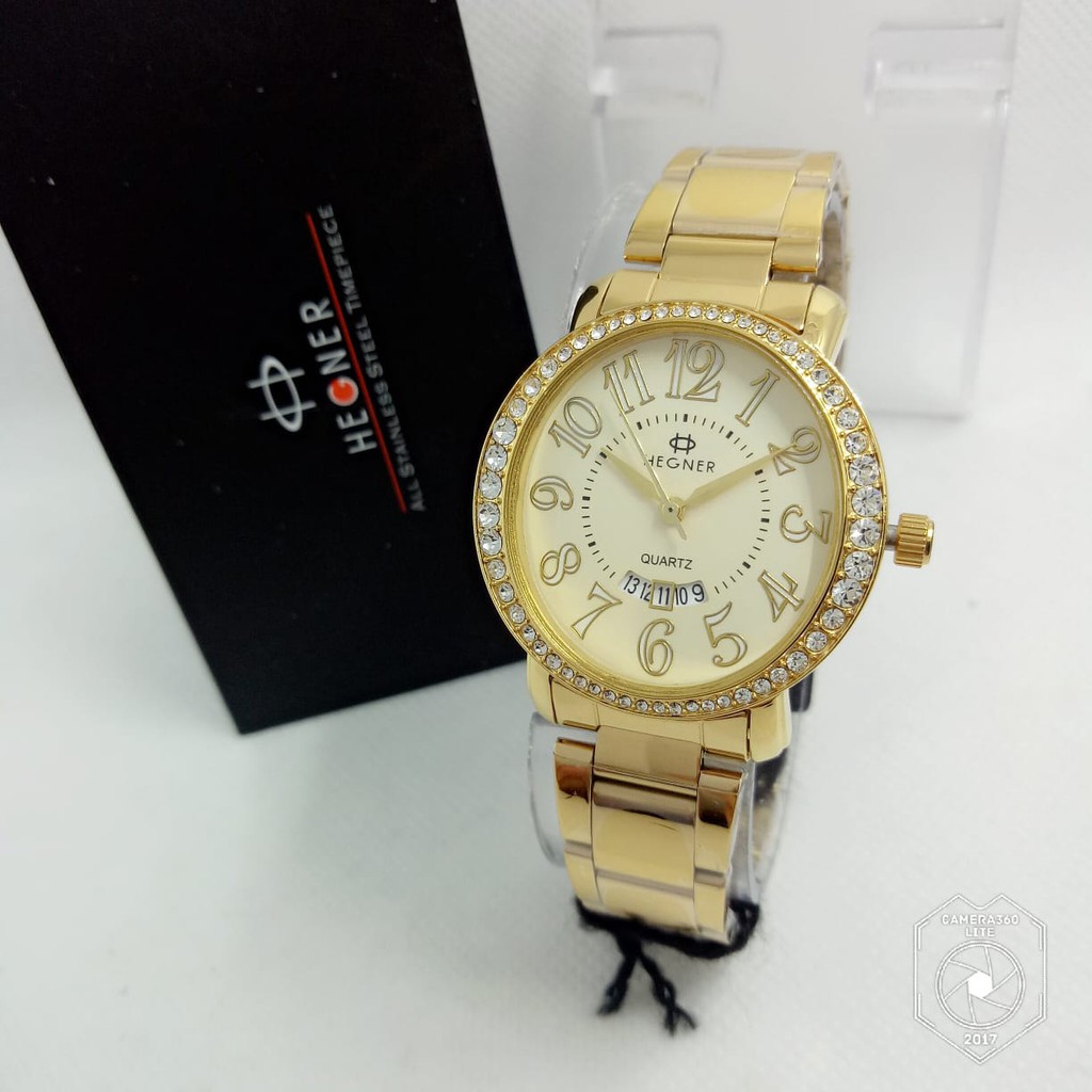 Jam Wanita Hegner 5022 Gold Original
