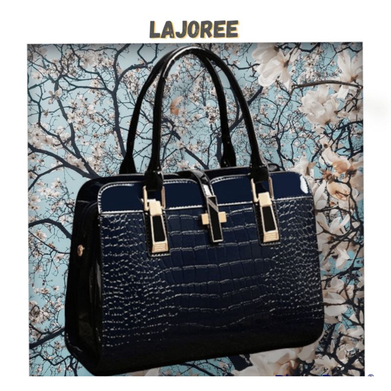 LAJOREE Croco Handbag Tas Branded Croco Bag Mewah Import HandBag Pesta Jinjing Ibu Ibu Wanita Besar Jumbo Tas Hand Bag Kasual Crocodile import impor batam kulit tebal cewek cewe jinjing selempang formal wanita ibu pejabat crocobag slempang fashion