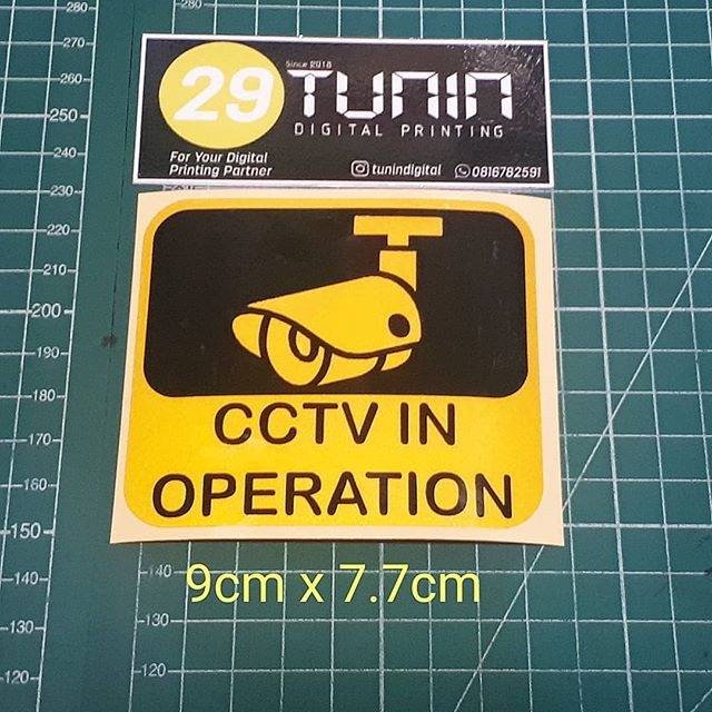 

Sticker Cutting Stiker Safety CCTV on operation