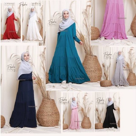 Gamis Busui Dress Ibu Menyusui FELISHA DRESS - FANISACHIC Gamis Berbahan Jersey Busui Friendly fanisa chic